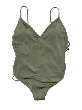 NWT Abercrombie One Piece Original Cheeky lace up tie sides swimsuit size XL NEW